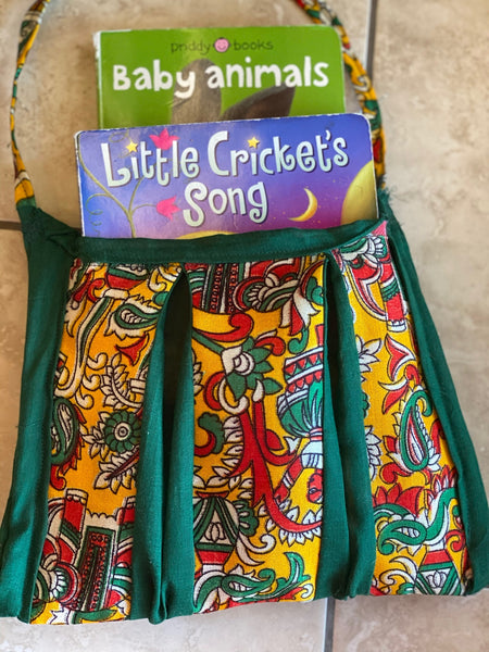 HandBags: Madhubani Wristlet Green