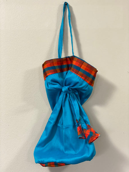 HandBags: Classic PurseString bag - Cyan